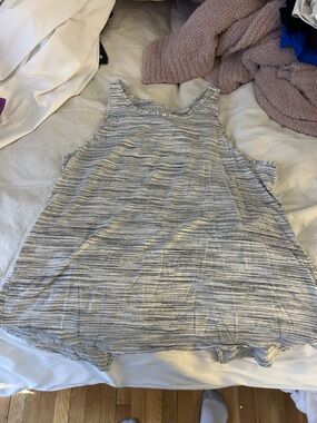 lululemon athletica Gray Striped Racerback Tank